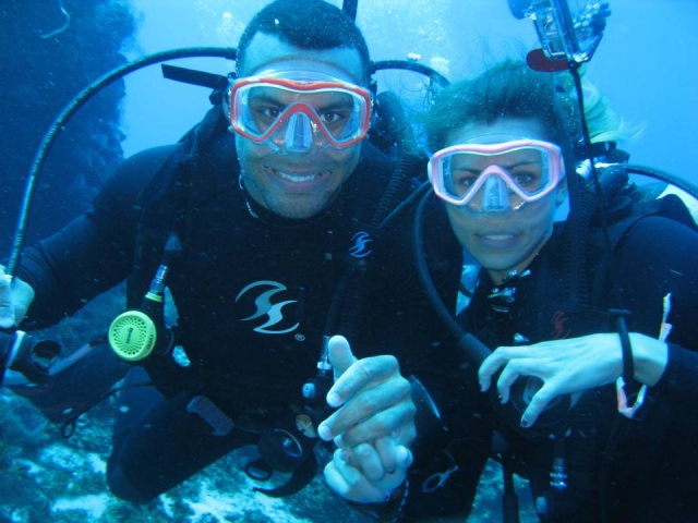  Mergulho como um casal 